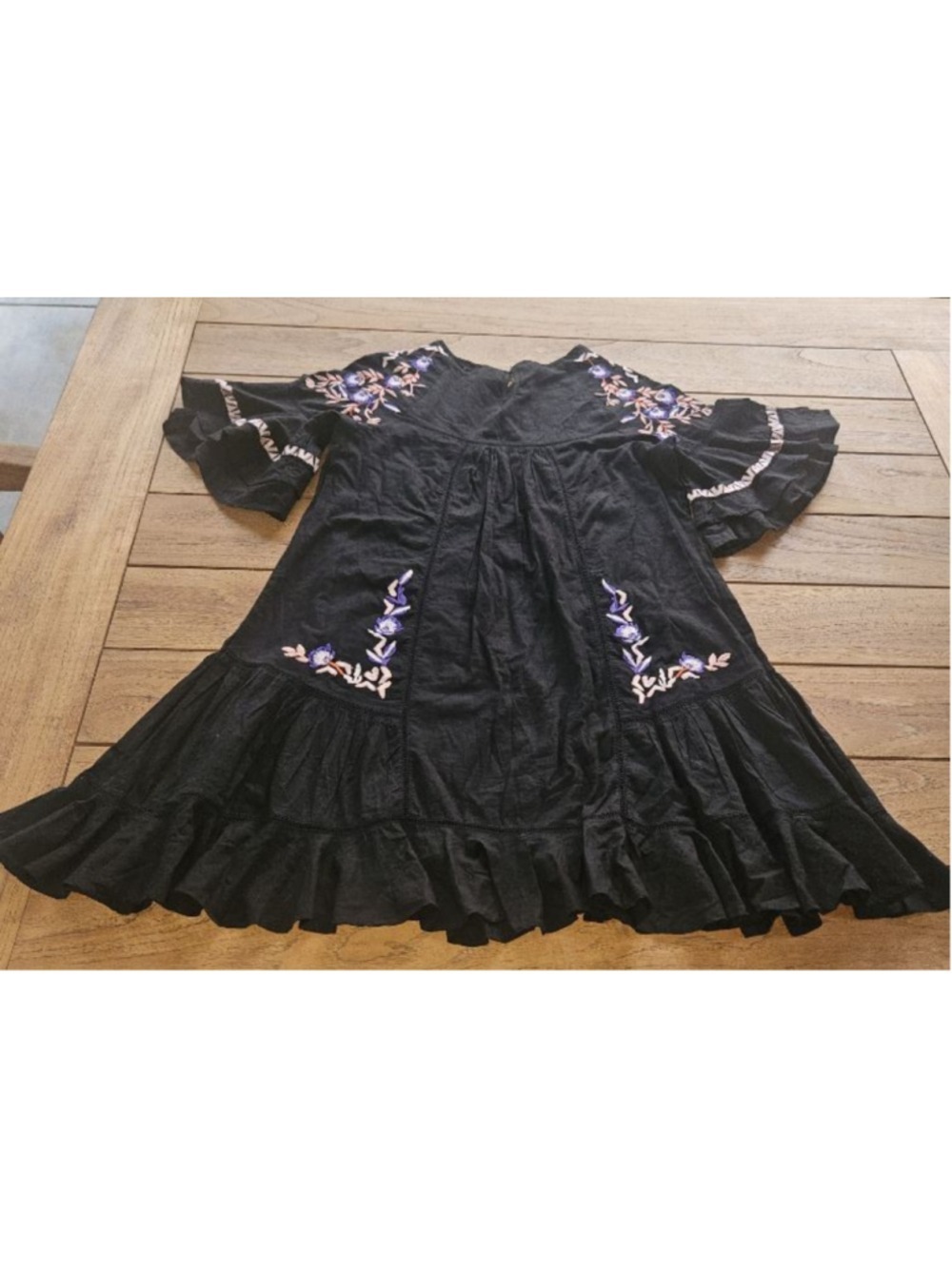 FREE PEOPLE Pavlo Babydoll Embroidered Mini Dress Size XS - Picture 3 of 7